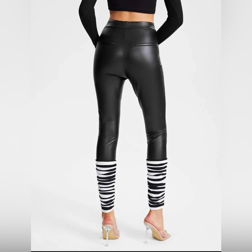 SHEIN X Muse by Monet PU leather skinny pants - Picture 2 of 4